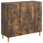 Dressoir gerookt eiken 89x34,5x80 cm bewerkt hout