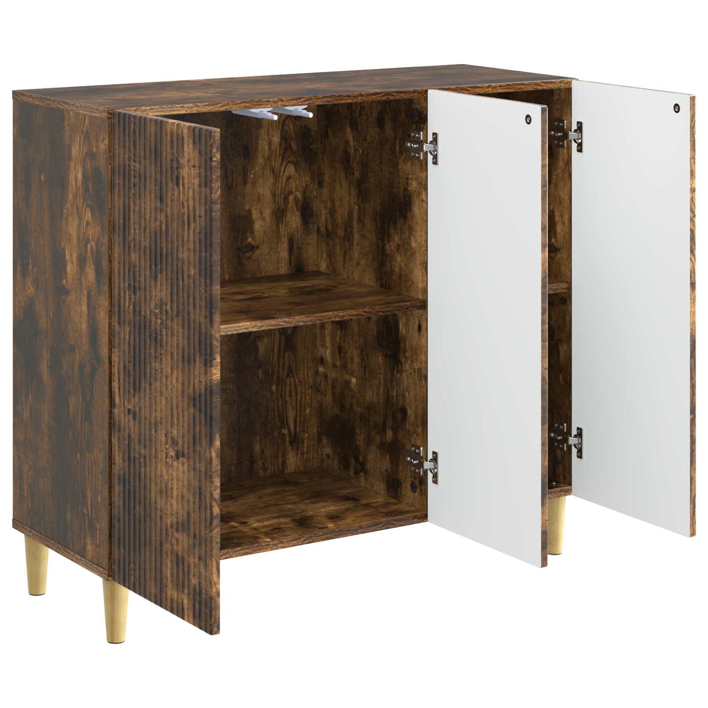 Dressoir Gerookt eiken 89 x 34,5 x 80 cm Bewerkt hout