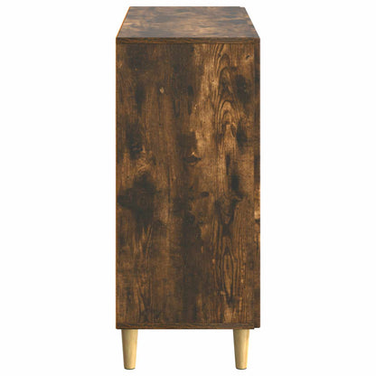 Dressoir Gerookt eiken 89 x 34,5 x 80 cm Bewerkt hout