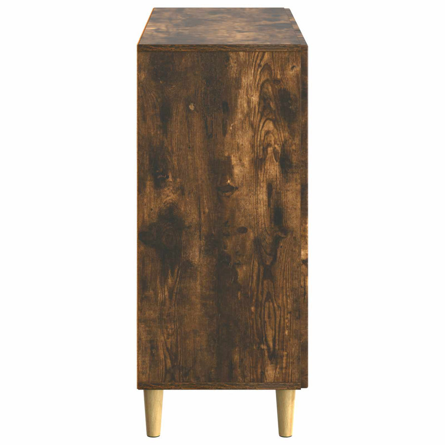 Dressoir Gerookt eiken 89 x 34,5 x 80 cm Bewerkt hout