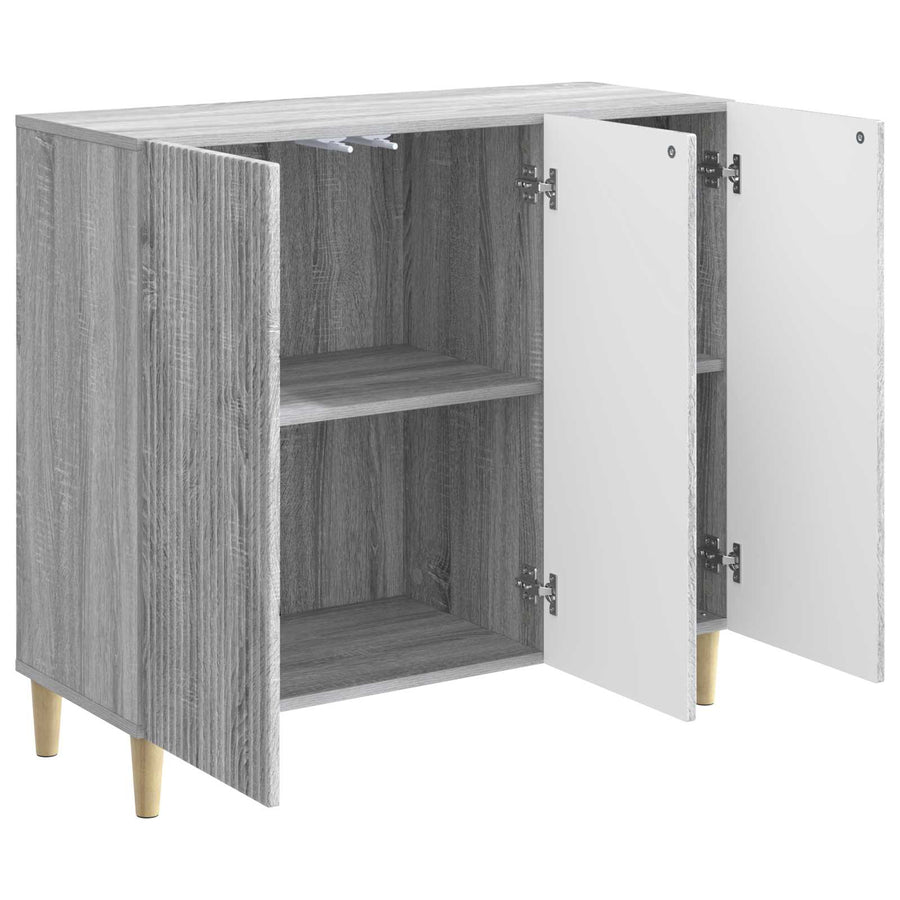 Dressoir Grijs sonoma 89 x 34,5 x 80 cm Bewerkt hout