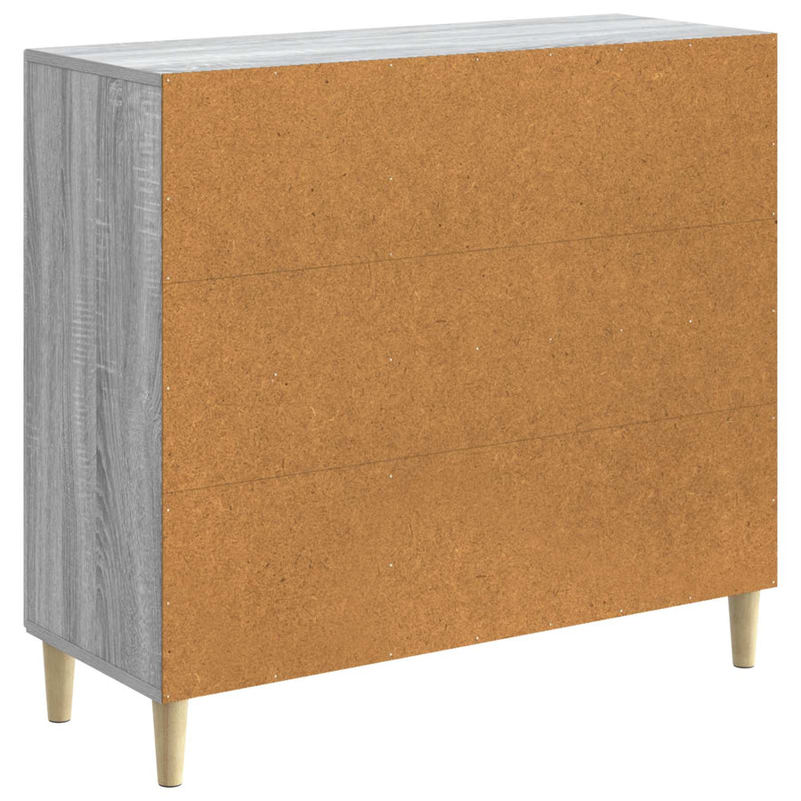 Dressoir Grijs sonoma 89 x 34,5 x 80 cm Bewerkt hout