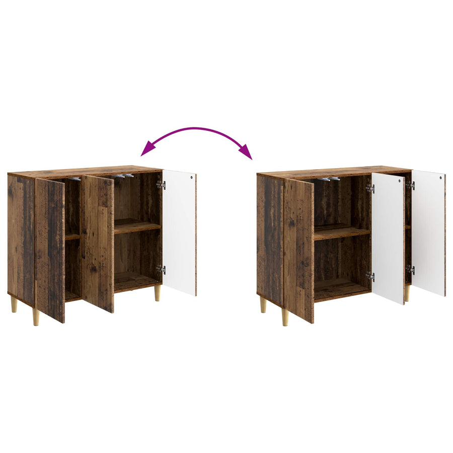 Dressoir Oud hout 89 x 34,5 x 80 cm Bewerkt hout