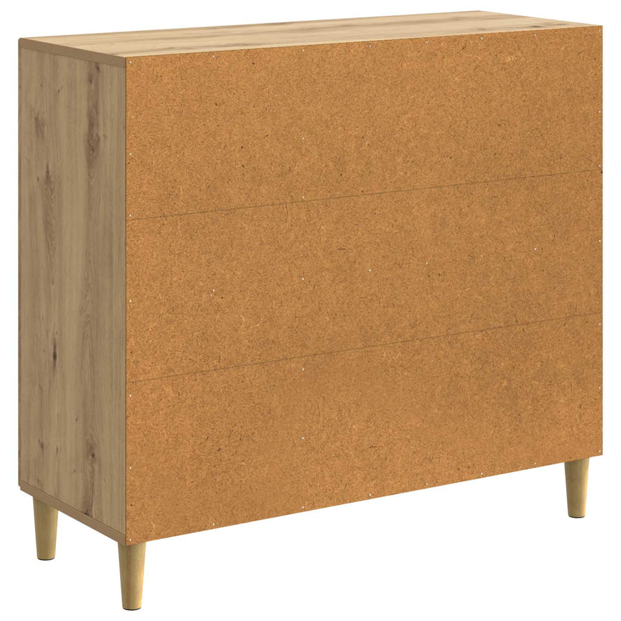 Dressoir Artisanaal eiken 89 x 34,5 x 80 cm Bewerkt hout