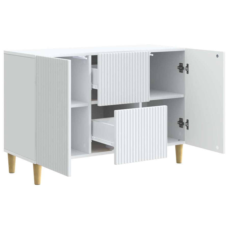 Dressoir met lade Wit 89 x 34,5 x 60 cm Bewerkt hout