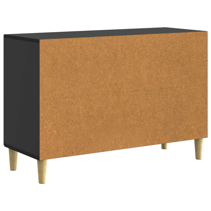 Dressoir met lade Zwart 89 x 34,5 x 60 cm Bewerkt hout