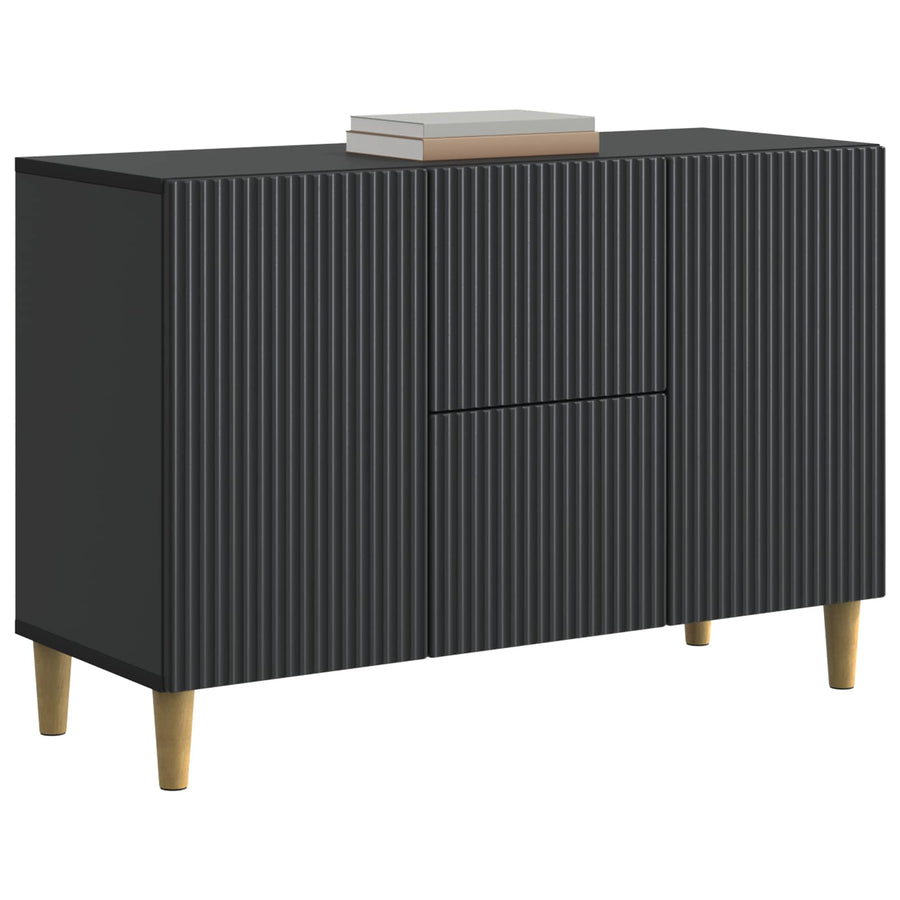 Dressoir met lade Zwart 89 x 34,5 x 60 cm Bewerkt hout