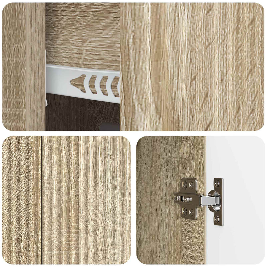 Dressoir met lade Sonoma Eiken 89 x 34,5 x 60 cm Bewerkt hout