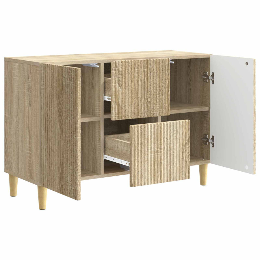 Dressoir met lade Sonoma Eiken 89 x 34,5 x 60 cm Bewerkt hout