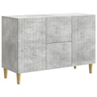 Dressoir betongrijs 89x34,5x60 cm bewerkt hout