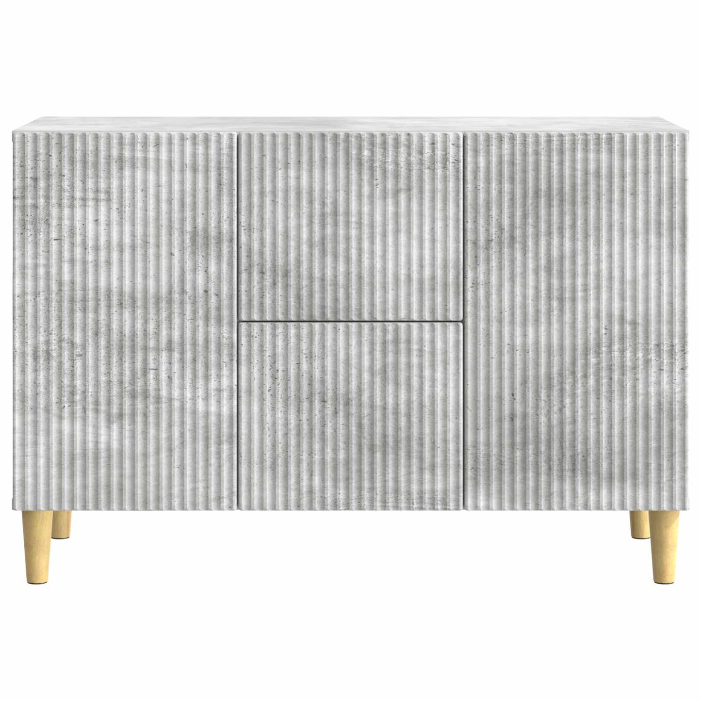 Dressoir met lade Betongrijs 89 x 34,5 x 60 cm Bewerkt hout