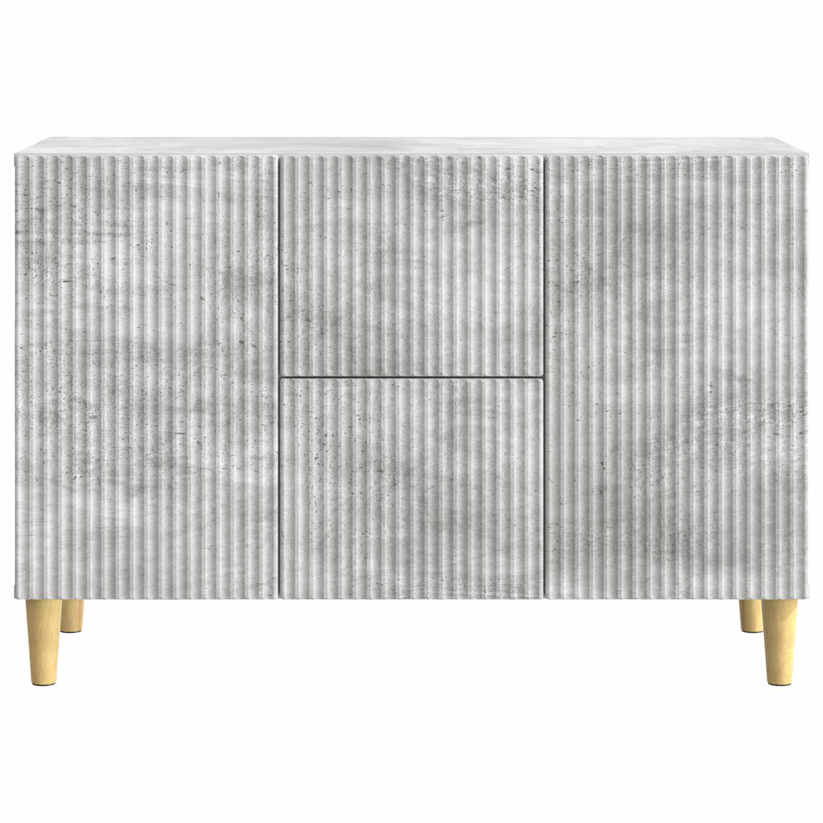 Dressoir met lade Betongrijs 89 x 34,5 x 60 cm Bewerkt hout