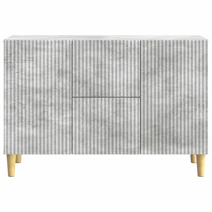 Dressoir met lade Betongrijs 89 x 34,5 x 60 cm Bewerkt hout