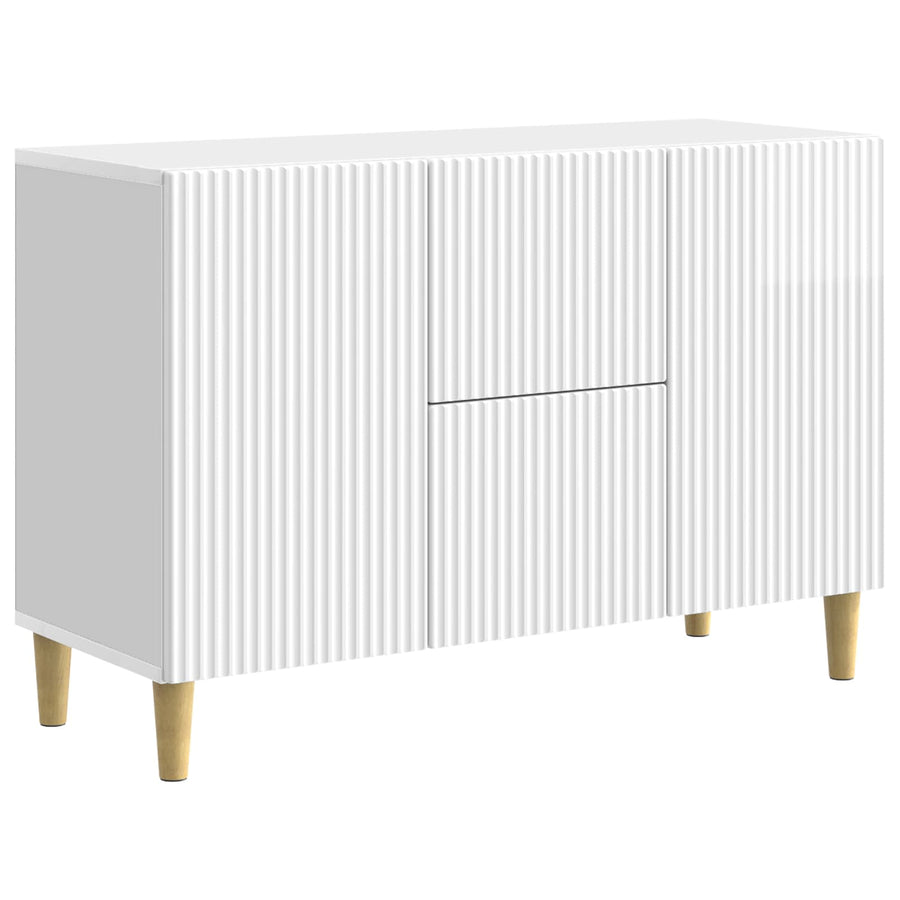 Dressoir met lade Hoogglans Wit 89 x 34,5 x 60 cm Bewerkt hout