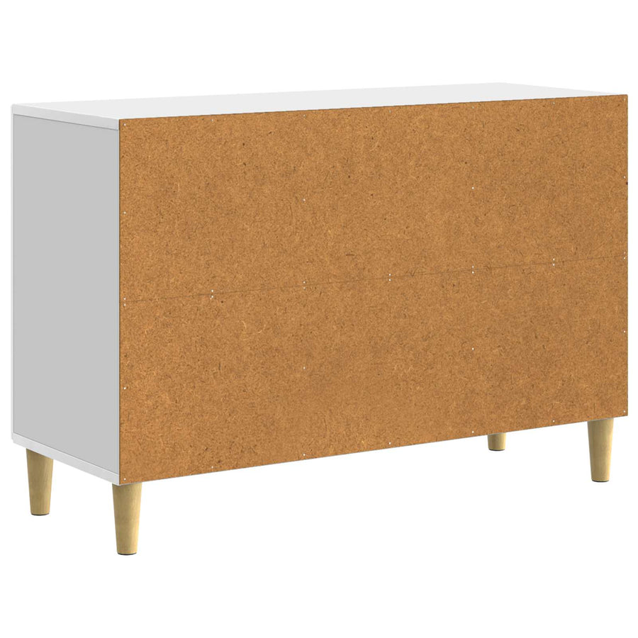 Dressoir met lade Hoogglans Wit 89 x 34,5 x 60 cm Bewerkt hout