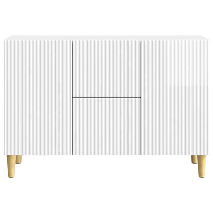 Dressoir met lade Hoogglans Wit 89 x 34,5 x 60 cm Bewerkt hout