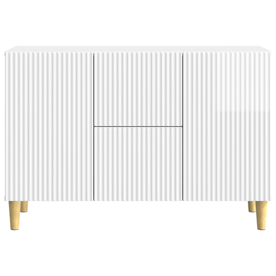Dressoir met lade Hoogglans Wit 89 x 34,5 x 60 cm Bewerkt hout