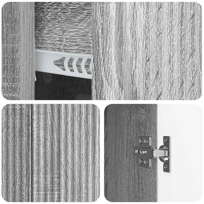 Dressoir met lade Grijs sonoma 89 x 34,5 x 60 cm Bewerkt hout