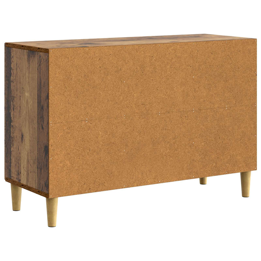 Dressoir met lade Oud hout 89 x 34,5 x 60 cm Bewerkt hout
