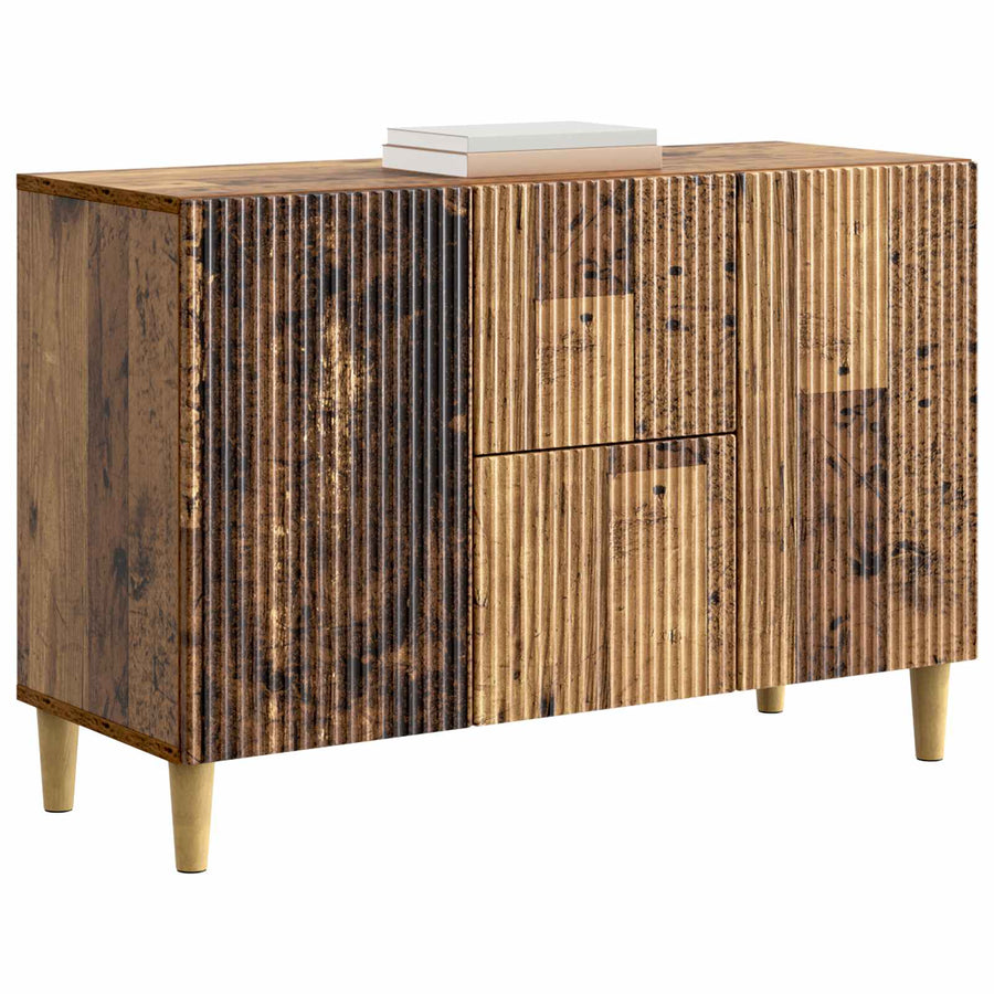 Dressoir met lade Oud hout 89 x 34,5 x 60 cm Bewerkt hout