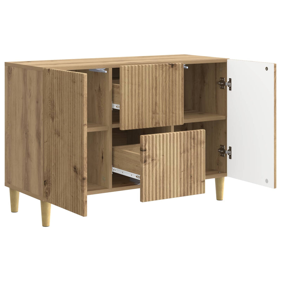 Dressoir Artisanaal eiken 89 x 34,5 x 60 cm Bewerkt hout