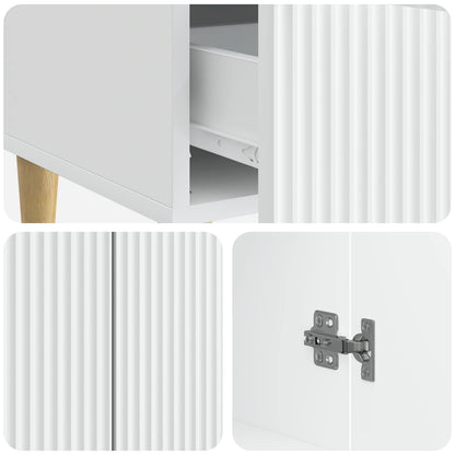 Dressoir met lade Wit 66 x 34,5 x 95 cm Bewerkt hout