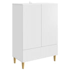 Dressoir 66x34,5x95 cm wit bewerkt hout