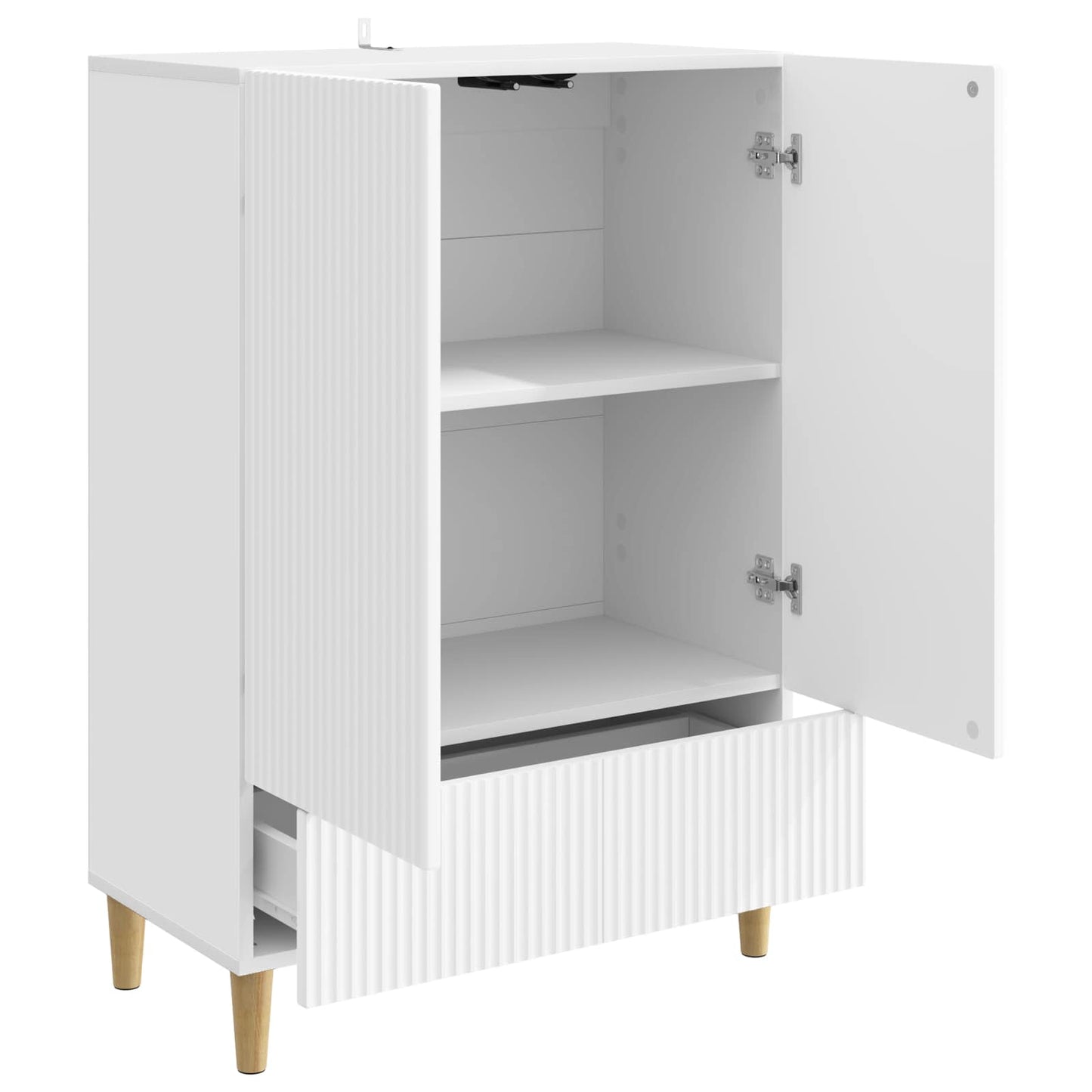 Dressoir met lade Wit 66 x 34,5 x 95 cm Bewerkt hout