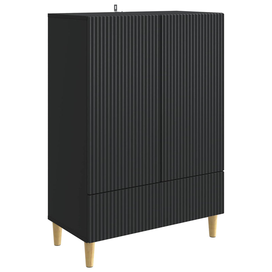 Dressoir met lade Zwart 66 x 34,5 x 95 cm Bewerkt hout