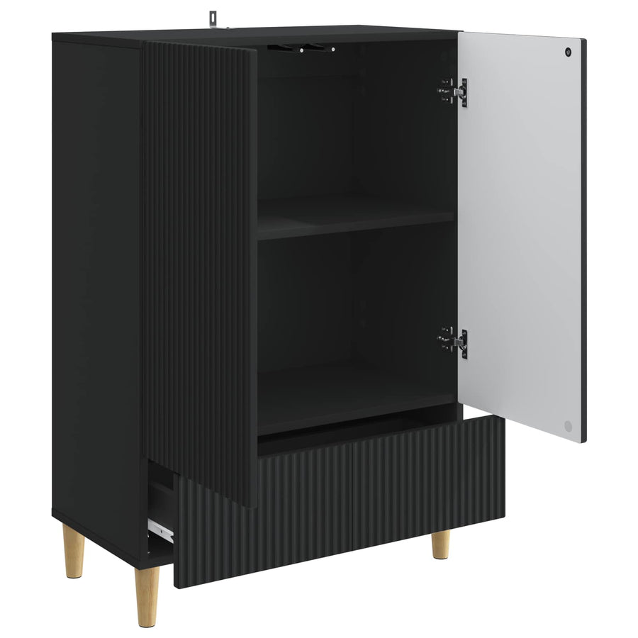 Dressoir met lade Zwart 66 x 34,5 x 95 cm Bewerkt hout