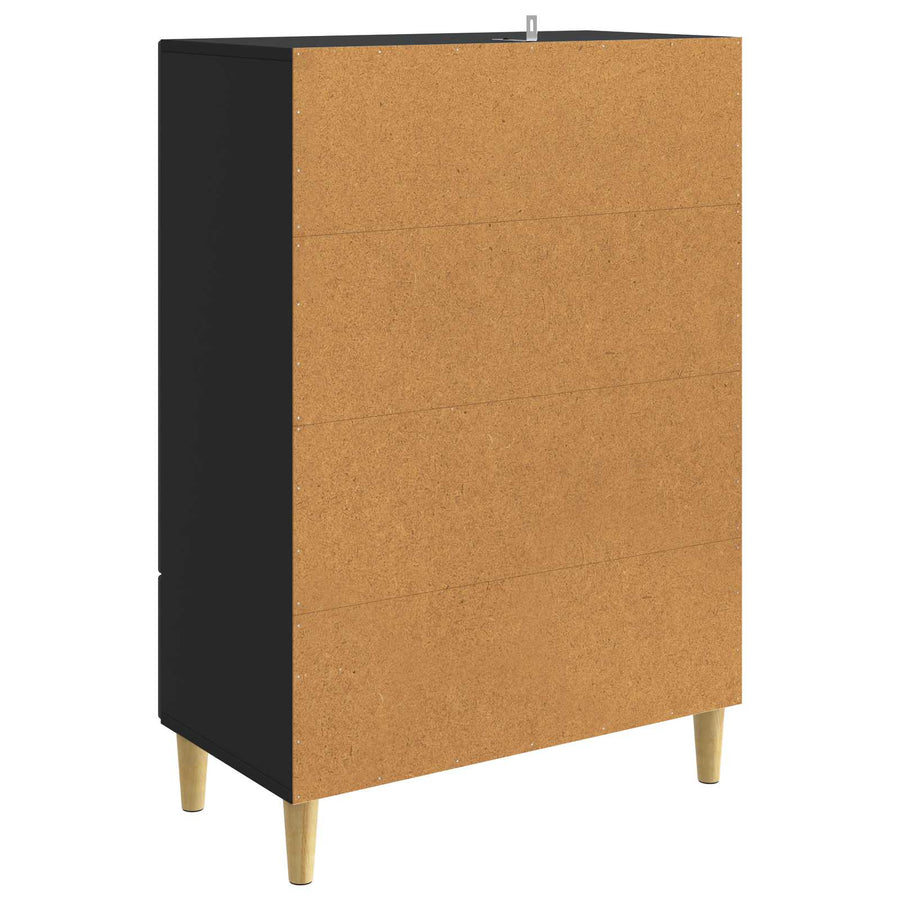 Dressoir met lade Zwart 66 x 34,5 x 95 cm Bewerkt hout