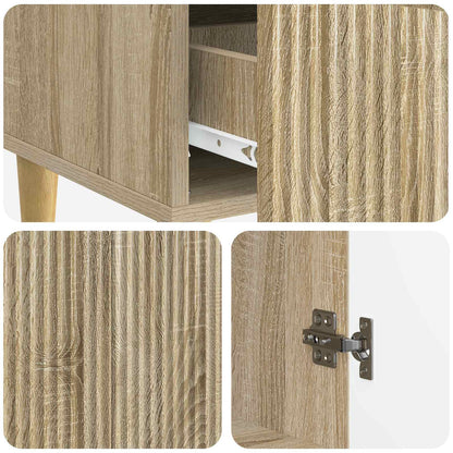 Dressoir met lade Sonoma Eiken 66 x 34,5 x 95 cm Bewerkt hout