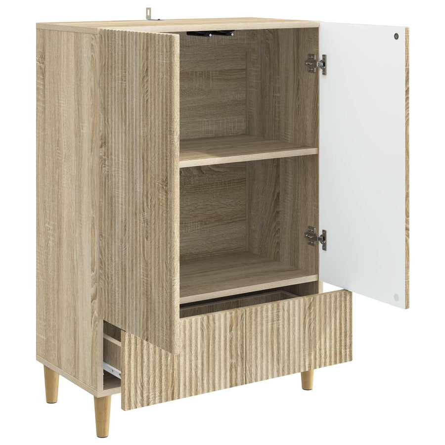Dressoir met lade Sonoma Eiken 66 x 34,5 x 95 cm Bewerkt hout