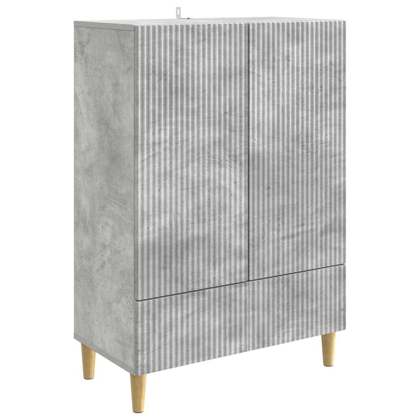 Dressoir met lade Betongrijs 66 x 34,5 x 95 cm Bewerkt hout
