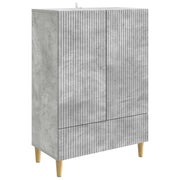 Dressoir betongrijs 66x34,5x95 cm bewerkt hout