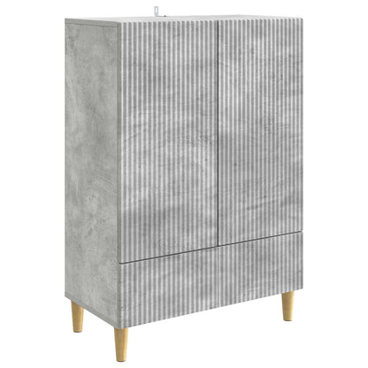 Dressoir met lade Betongrijs 66 x 34,5 x 95 cm Bewerkt hout