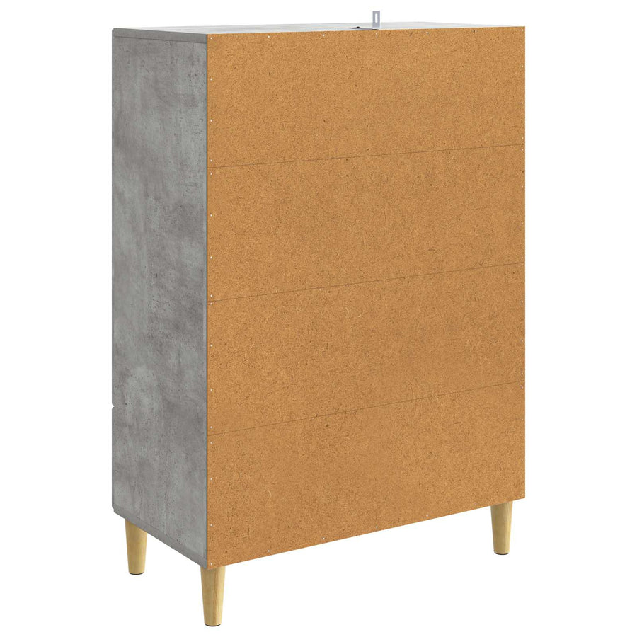 Dressoir met lade Betongrijs 66 x 34,5 x 95 cm Bewerkt hout