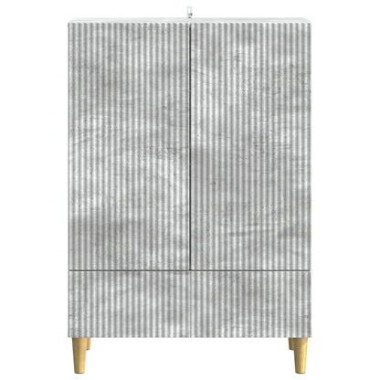Dressoir met lade Betongrijs 66 x 34,5 x 95 cm Bewerkt hout