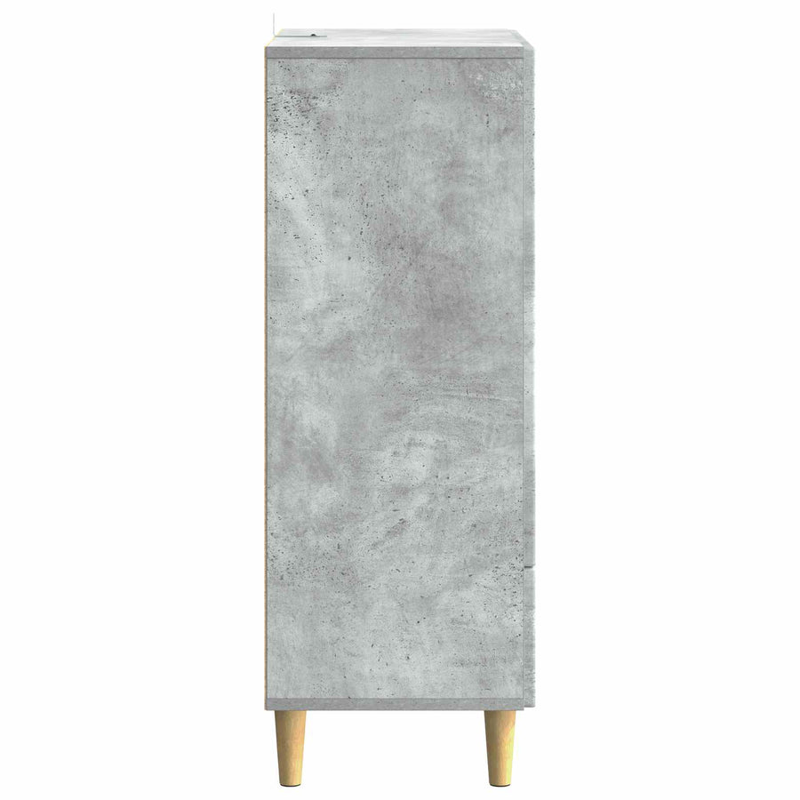 Dressoir met lade Betongrijs 66 x 34,5 x 95 cm Bewerkt hout