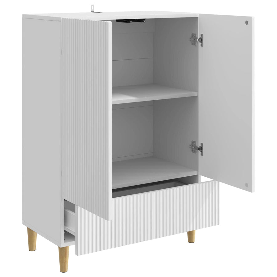 Dressoir met lade Hoogglans Wit 66 x 34,5 x 95 cm Bewerkt hout