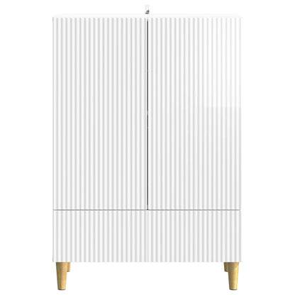 Dressoir met lade Hoogglans Wit 66 x 34,5 x 95 cm Bewerkt hout