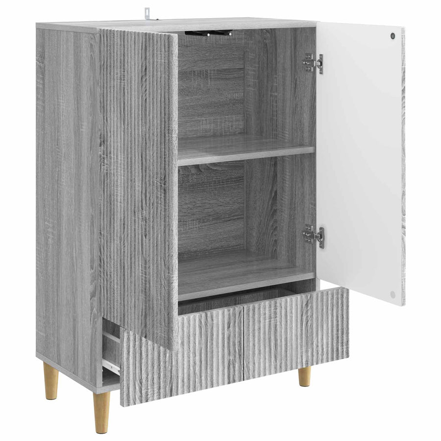 Dressoir met lade Grijs sonoma 66 x 34,5 x 95 cm Bewerkt hout