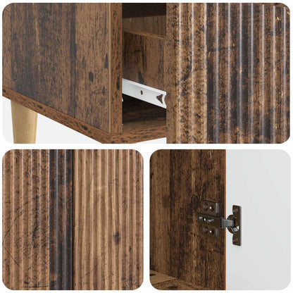 Dressoir met lade Oud hout 66 x 34,5 x 95 cm Bewerkt hout