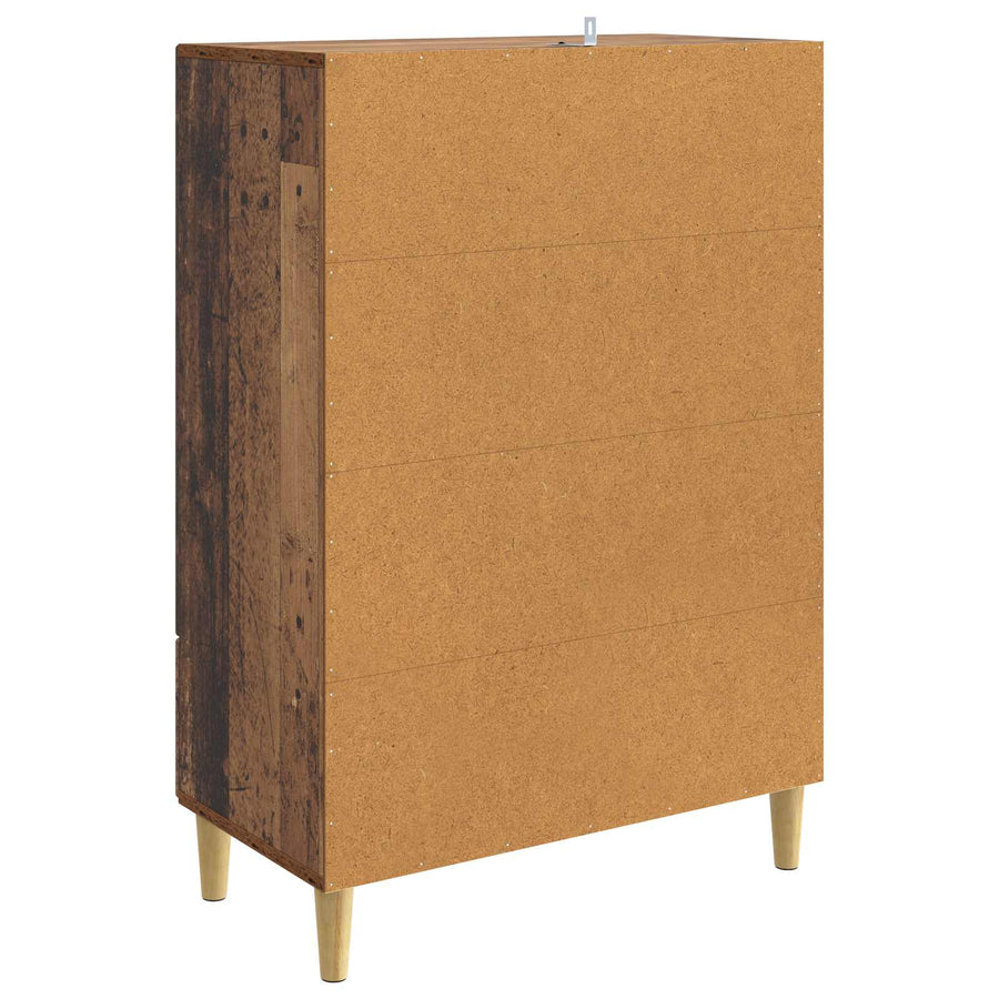 Dressoir met lade Oud hout 66 x 34,5 x 95 cm Bewerkt hout