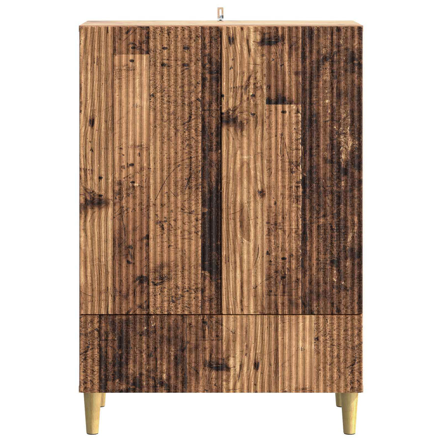Dressoir met lade Oud hout 66 x 34,5 x 95 cm Bewerkt hout