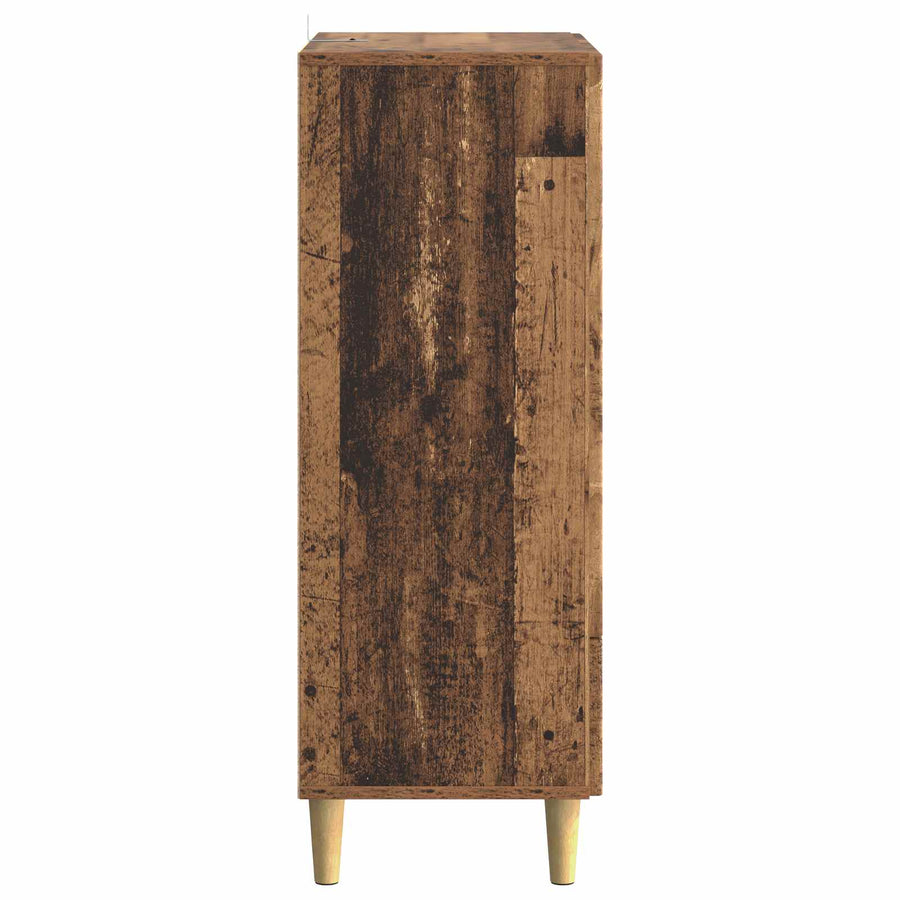 Dressoir met lade Oud hout 66 x 34,5 x 95 cm Bewerkt hout