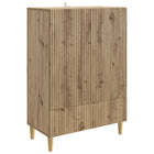 Dressoir bewerkt hout Artisanaal eiken 66x34,5x95 cm