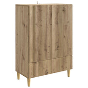 Dressoir bewerkt hout Artisanaal eiken 66x34,5x95 cm