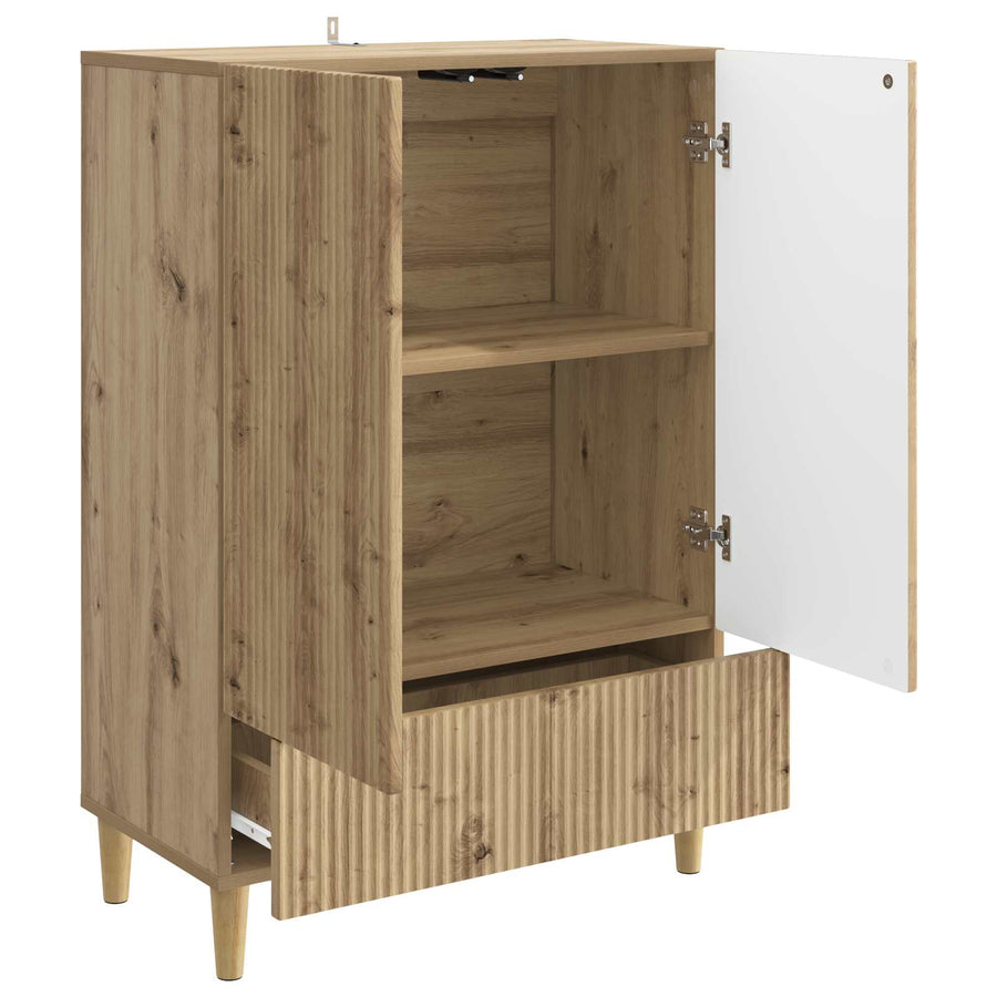 Dressoir Artisanaal eiken 66 x 34,5 x 95 cm Bewerkt hout