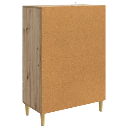 Dressoir Artisanaal eiken 66 x 34,5 x 95 cm Bewerkt hout